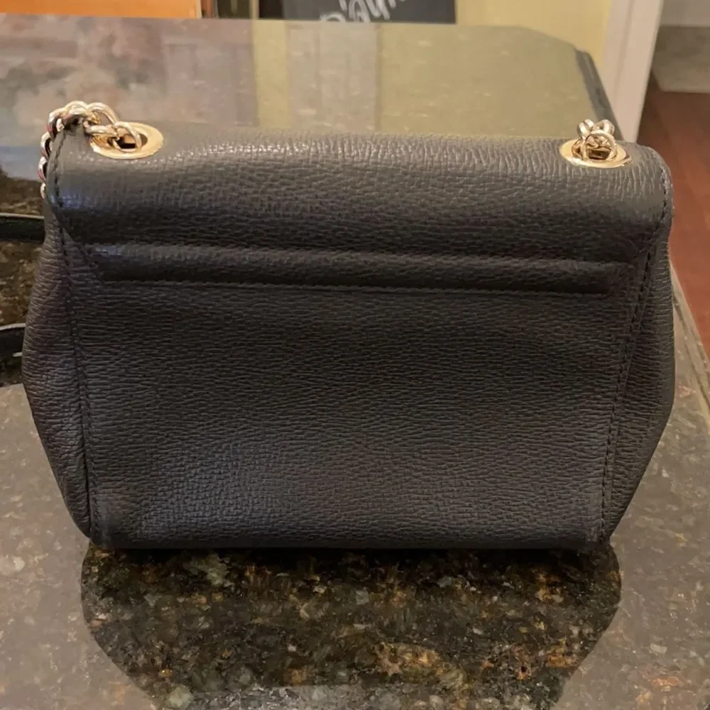 *Kate Spade* Black Leather Chain Handbag EUC